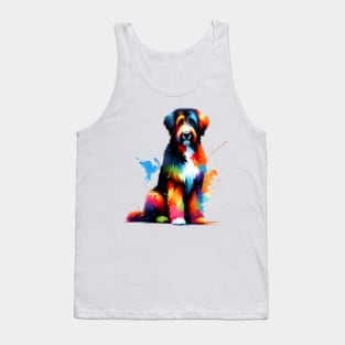 Colorful Abstract Berger Picard in Splash Art Style Tank Top